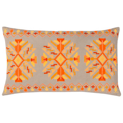 furn. Kalina Embroidered 100% Cotton Polyester Filled Cushion