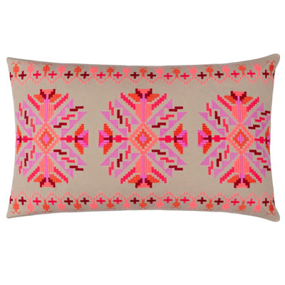 furn. Kalina Embroidered 100% Cotton Polyester Filled Cushion