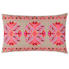 furn. Kalina Embroidered 100% Cotton Polyester Filled Cushion