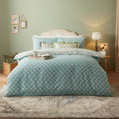 furn. Krissa Block Printed Duvet Set