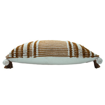 furn. Lotta 100% Cotton Tasselled Feather Filled Cushion