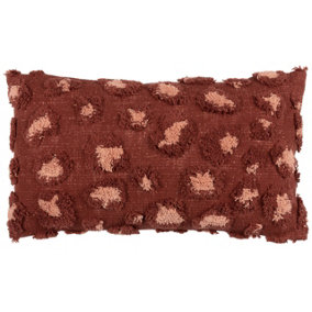 furn. Maeve Tonal Leopard Print Tufted Cotton Polyester Filled Cushion