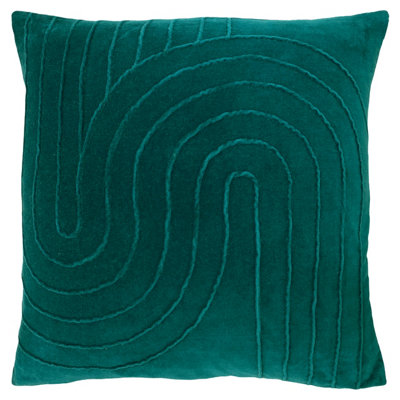 furn. Magnata Square Pleated Velvet Feather Filled Cushion