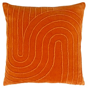 furn. Magnata Square Pleated Velvet Polyester Filled Cushion