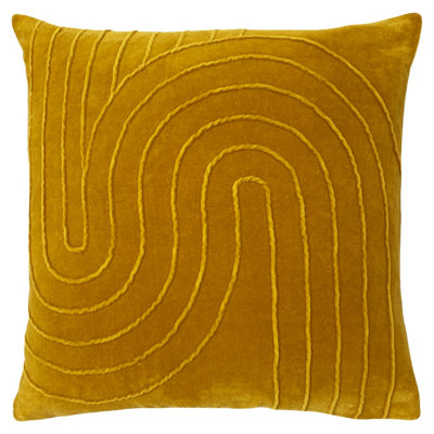 furn. Magnata Square Pleated Velvet Polyester Filled Cushion