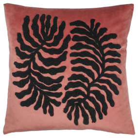 furn. Maldive Botanical Velvet Tufted Feather Filled Cushion