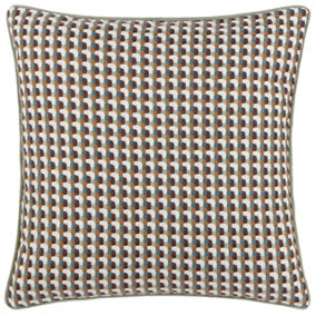 furn. Marttel Geometric Jacquard Feather Filled Cushion