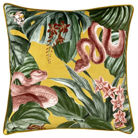 furn. Medinilla Tropical Floral Feather Filled Cushion