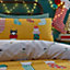 furn. Meowy Christmas Toddler Duvet Cover Set, Cotton, Polyester, Ochre