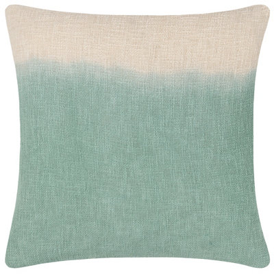 furn. Mizu Square Dip Dye 100% Cotton Feather Filled Cushion