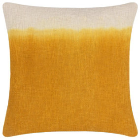 furn. Mizu Square Dip Dye 100% Cotton Feather Filled Cushion