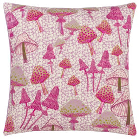 furn. Mushroom Fields Abstract 100% Cotton Polyester Filled Cushion