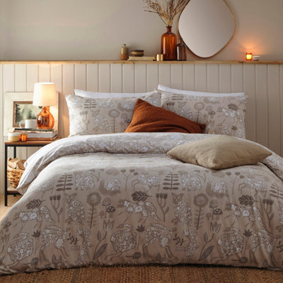 furn. Nook 100% Brushed Cotton Reversible Duvet Cover Set