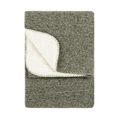 furn. Nurrel Sherpa Knitted Throw