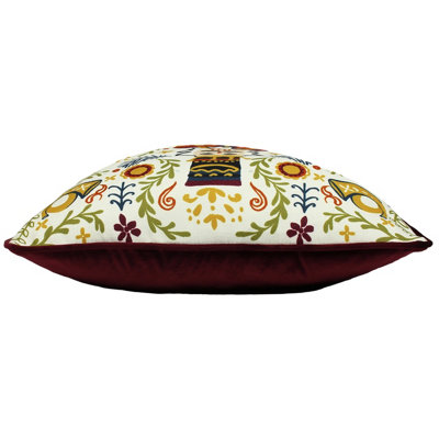 furn. Nutcracker Christmas Velvet Polyester Filled Cushion