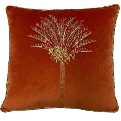 Furn Palm Tree Cushion Cover Coral One Size DIY at B Q