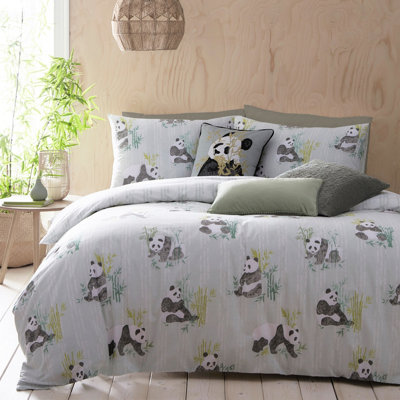 furn. Pandas Reversible Duvet Cover Set