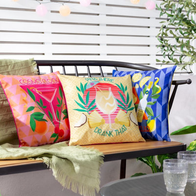 furn. Pina There Abstract Outdoor Cushion Cover