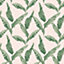 furn. Plantain Teal Blue/Blush Pink Botanical Printed Wallpaper Sample