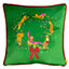 furn. Purrfect Leaping Leopards Festive Velvet Cushion Cover