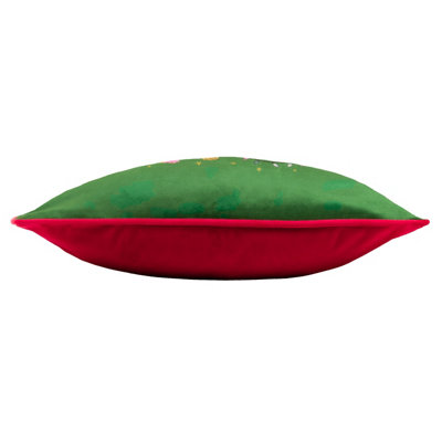 furn. Purrfect Leaping Leopards Festive Velvet Polyester Filled Cushion