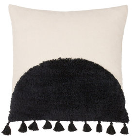 furn. Radiance Tufted Cotton Tasselled Cushion Cover