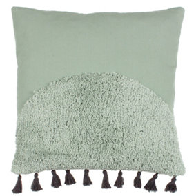 furn. Radiance Tufted Cotton Tasselled Cushion Cover