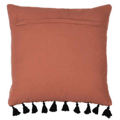 furn. Radiance Tufted Cotton Tasselled Polyester Filled Cushion