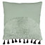 furn. Radiance Tufted Cotton Tasselled Polyester Filled Cushion