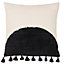 furn. Radiance Tufted Cotton Tasselled Polyester Filled Cushion