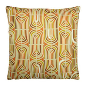furn. Retro Rainbow Abstract Feather Filled Cushion