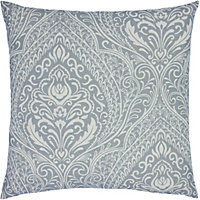 Furn Rocco Floral Cushion Cover Dove Grey (One Size)