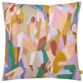 furn. Self Love Abstract Velvet Feather Filled Cushion