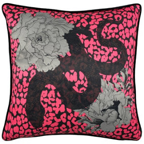 furn. Serpentine Animal Print Velvet Polyester Filled Cushion