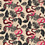 furn. Serpentine Pink/Black Animal Printed Wallpaper Sample