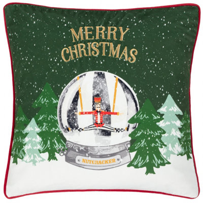 furn. Showtime Embroidered Velvet Polyester Filled Cushion