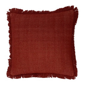 furn. Sienna 100% Cotton Fringed Polyester Filled Cushion