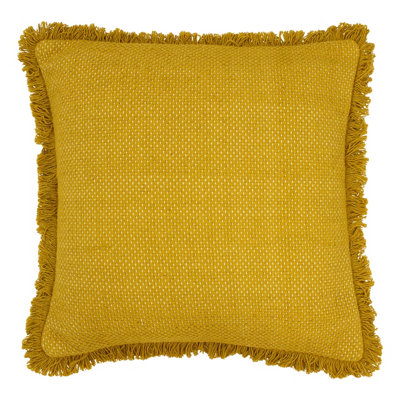 furn. Sienna 100% Cotton Fringed Polyester Filled Cushion