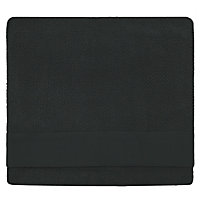 furn. Textured Bath Sheet, Cotton, Black