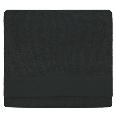 furn. Textured Bath Sheet, Cotton, Black Price Comparisons | Compare The Build
