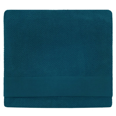 furn. Textured Bath Sheet, Cotton, Blue Price Comparisons | Compare The Build