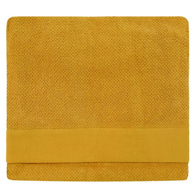 furn. Textured Bath Sheet, Cotton, Ochre Price Comparisons | Compare The Build