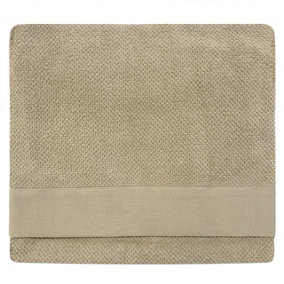 furn. Textured Bath Sheet, Cotton, Warm Natural