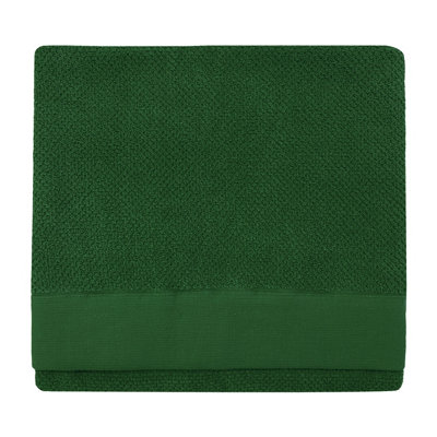 furn. Textured Bath Towel, Cotton, Dark Green Price Comparisons | Compare The Build