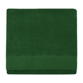 furn. Textured Bath Towel, Cotton, Dark Green