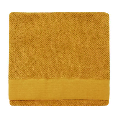 furn. Textured Bath Towel, Cotton, Ochre Price Comparisons | Compare The Build