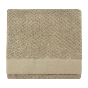 furn. Textured Bath Towel, Cotton, Warm Natural