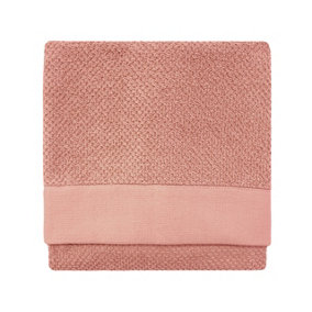 furn. Textured Hand Towel, Cotton, Blush