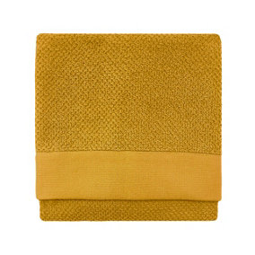 furn. Textured Hand Towel, Cotton, Ochre
