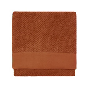 furn. Textured Hand Towel, Cotton, Pecan